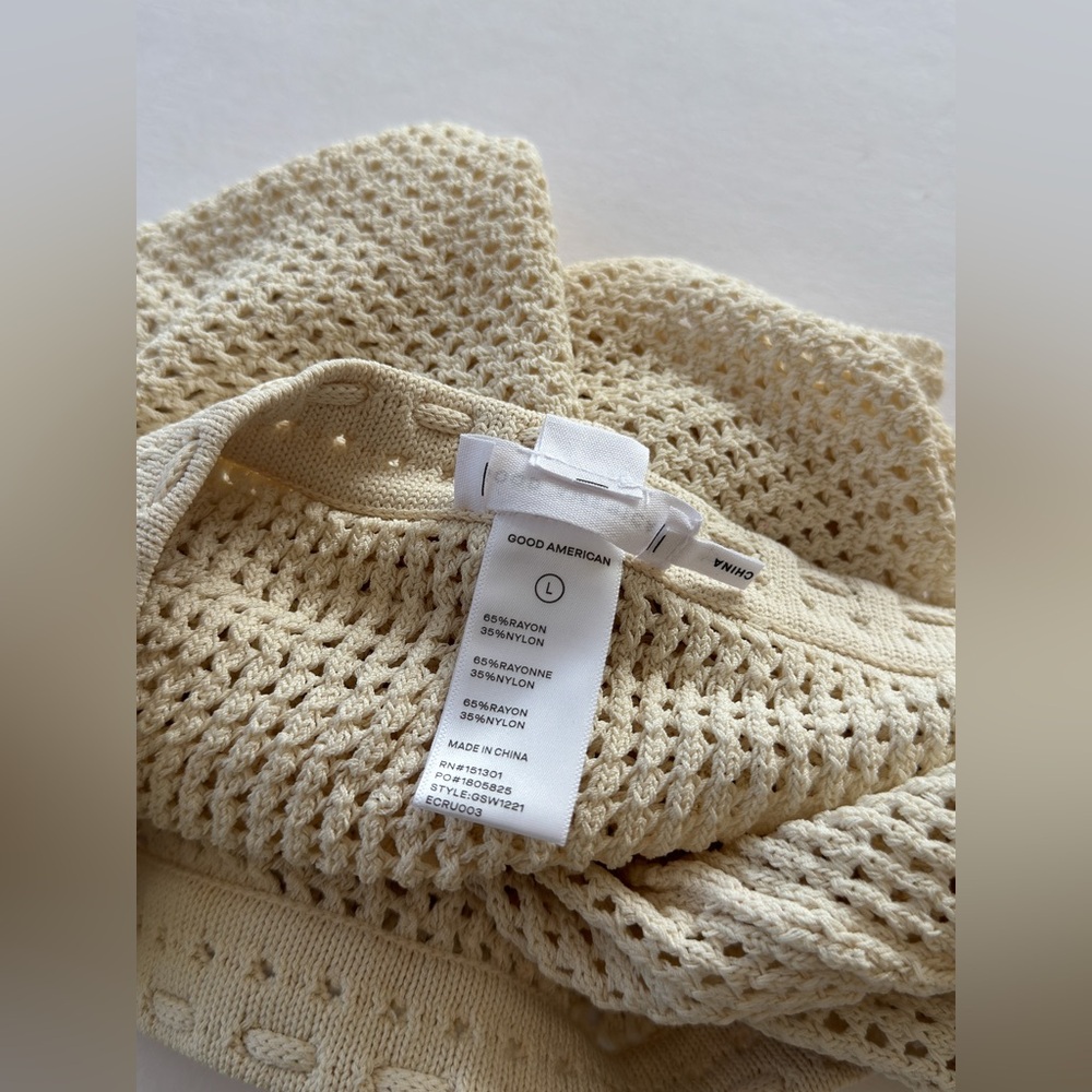 Good American Crochet Cover Up Mini Skirt, New With Tags - Picture 11 of 11